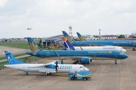 Máy bay của Vietnam Airlines. (Ảnh: CTV/Vietnam+)