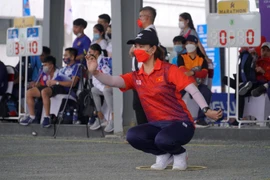 Vận động viên Nguyễn Thị Thi được kỳ vọng sẽ đem đến huy chương vàng tiếp theo cho đội tuyển bi sắt Việt Nam. (Ảnh: Minh Hiếu/Vietnam+)