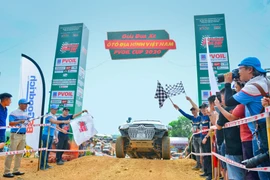 Chính thức khởi tranh ngày đua thứ nhất. (Ảnh: PV/Vietnam+)