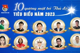 Danh sách 10 gương mặt trẻ Thủ đô tiêu biểu năm 2023. 