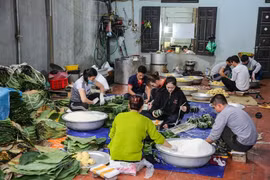 Hương vị Tết trong những chiếc bánh chưng của làng Tranh Khúc