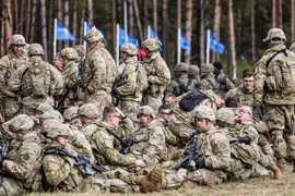 Binh sỹ Mỹ tại Orzysz, Ba Lan. (Ảnh: AFP/TTXVN)