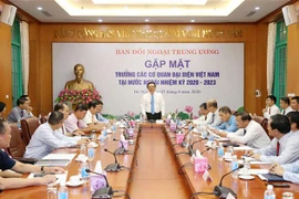 Quang cảnh buổi gặp mặt. (Ảnh: Phương Hoa/TTXVN)