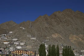 Vùng núi ở Leh, thủ phủ khu vực Ladakh, biên giới Ấn Độ-Trung Quốc. (Ảnh: AFP/TTXVN)