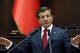 Thủ tướng Thổ Nhĩ Kỳ Ahmet Davutoglu tại một cuộc họp ở thủ đô Ankara. (Nguồn: AFP/TTXVN)