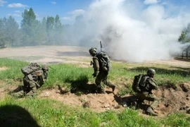 Binh sỹ Đức tham gia một cuộc tập trận của NATO. (Nguồn: THX/TTXVN)