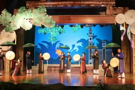 Các thành viên CLB Quan họ thực hành là hạt nhân giúp bảo tồn, lan tỏa dân ca Quan họ Bắc Ninh. (Ảnh: Thanh Thương/TTXVN)