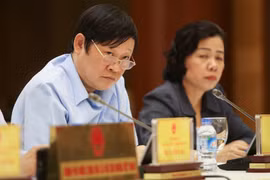 Thứ trưởng Bộ Y tế Nguyễn Viết Tiến đề xuất bổ sung thành viên trong hội đồng thẩm định cấp giấy phép sau vụ VN Pharma. (Ảnh: Minh Sơn/Vietnam+)
