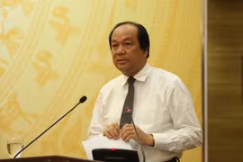 Bộ trưởng Chủ nhiệm Văn phòng Chính phủ Mai Tiến Dũng nói về vụ việc ở xã Đồng Tâm. (Ảnh: Doãn Đức/Vietnam+)