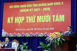 Phó Chủ tịch Quốc hội Nguyễn Đức Hải phát biểu tại Kỳ họp. (Ảnh Trần Tĩnh/TTXVN)