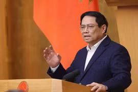 Thủ tướng Phạm Minh Chính kết luận Phiên họp Chính phủ chuyên đề xây dựng pháp luật tháng 12. (Ảnh: Dương Giang/TTXVN)