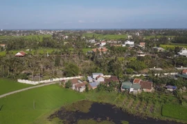 Một góc xã Tịnh Khê, thành phố Quảng Ngãi nhìn từ trên cao. (Ảnh: Đinh Hương/TTXVN)