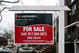 Một bất động sản được rao bán ở New York, Mỹ ngày 4/1/2023. (Ảnh: THX/TTXVN)