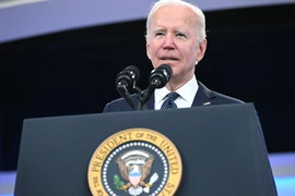 Tổng thống Mỹ Joe Biden phát biểu tại Washington, DC. (Ảnh: AFP/TTXVN)