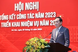 Phó Thủ tướng Trần Lưu Quang phát biểu chỉ đạo. (Ảnh: Dương Giang/TTXVN)