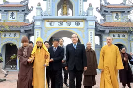 Chủ tịch Mặt trận Tổ quốc chúc Tết lãnh đạo Giáo hội Phật giáo 