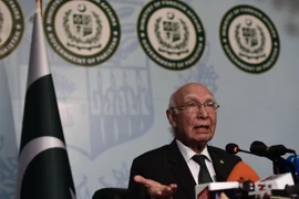 Cố vấn đối ngoại và an ninh quốc gia Pakistan Sartaj Aziz. (Nguồn: AFP/TTXVN)