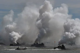 Hải quân Indonesia trong cuộc tập trận chống khủng bố ở Banda Aceh. (Nguồn: AFP/TTXVN)