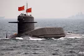 Một tàu ngầm Trung Quốc tại căn cứ thuộc tỉnh Sơn Đông. (Nguồn: AFP)