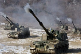 Pháo tự hành K-9 của Hàn Quốc. (Nguồn: Yonhap/TTXVN)