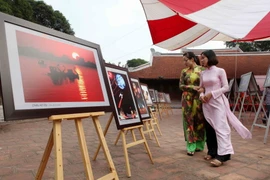 Khách tham quan triển lãm. (Ảnh: Thanh Tùng/TTXVN)