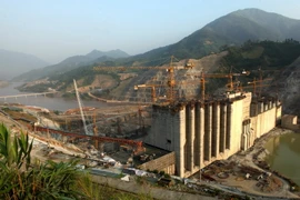 Toàn cảnh công trình thủy điện Lai Châu. (Ảnh: Ngọc Hà/TTXVN)