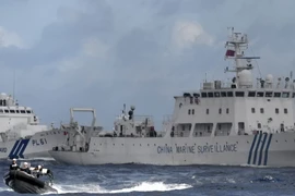 Tàu hải giám Trung Quốc gần khu vực quần đảo tranh chấp Senkaku/Điếu Ngư trên Biển Hoa Đông ngày 1/7. (Nguồn: Kyodo/TTXVN)