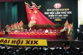 Đại hội đại biểu Đảng bộ tỉnh Nam Định lần thứ XIX. (Ảnh: Văn Đạt/TTXVN) 