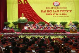 Toàn cảnh khai mạc Đại hội Đảng bộ tỉnh Quảng Ninh lần thứ XIV. (Ảnh: Nhan Sáng/TTXVN)