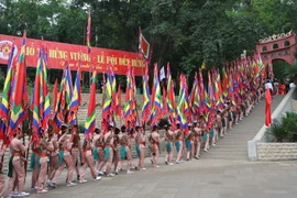 Nghi lễ Giỗ Tổ Hùng Vương tại Đền Hùng, Phú Thọ. (Nguồn: TTXVN)