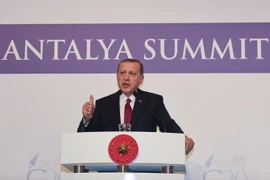 Tổng thống Thổ Nhĩ Kỳ Recep Tayyip Erdogan. (Nguồn: THX/TTXVN)