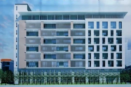 Mô hình Trung tâm Tim mạch Đà Nẵng sau khi hoàn thành. (Ảnh: Trần Lê Lâm/Vietnam+)