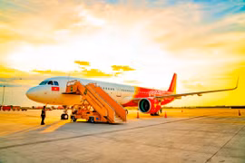 Hãng hàng không Vietjet sắp đón chào hành khách thứ 100 triệu. (Ảnh: CTV/Vietnam+)