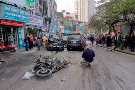 Hiện trường một vụ tai nạn giao thông. (Ảnh: Sơn Bách/Vietnam+)