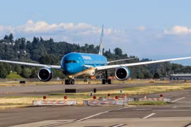 Chiếc máy bay lớn nhất Việt Nam Boeing 787-10 đã gia nhập đội tàu bay Vietnam Airlines. (Ảnh: VNA cung cấp)