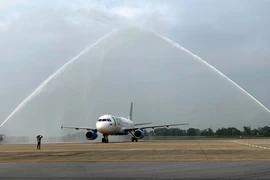 Máy bay của hãng hàng không Bamboo Airways. (Ảnh: Thu Huyền)
