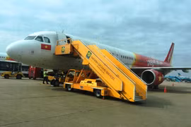 Máy bay của hãng hàng không Vietjet Air. (Ảnh: Việt Hùng/Vietnam+)