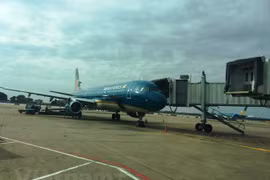 Máy bay của hãng hàng không Vietnam Airlines. (Ảnh: Việt Hùng/Vietnam+)