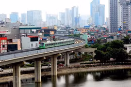 Dự án đường sắt đô thị Cát Linh-Hà Đông. (Ảnh: Huy Hùng/TTXVN)