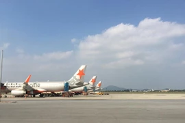 Máy bay của hãng hàng không Jetstar Pacific. (Ảnh: Tiến Sỹ/Vietnam+)
