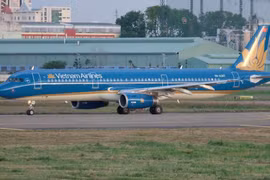 Máy bay của hãng hàng không Vietnam Airlines. (Ảnh: Trang Trịnh)