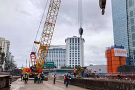 FECON trúng thầu thi công ga ngầm tuyến đường sắt Nhổn-ga Hà Nội. (Ảnh: Tú Uyên)
