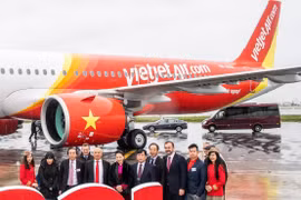 Hãng hàng không Vietjet vừa nhận tàu bay A321neo mang số hiệu VN-A600. (Ảnh: Vietjet cung cấp)
