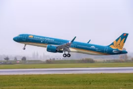 Máy bay của hãng hàng không Vietnam Airlines. (Ảnh: CTV/Vietnam+)