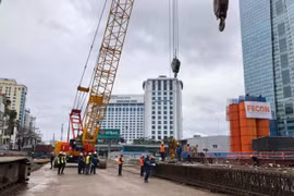 FECON trúng thầu thi công ga ngầm tuyến đường sắt Nhổn-ga Hà Nội. (Ảnh: Tú Uyên)