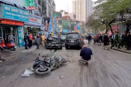 Hiện trường một vụ tai nạn giao thông. (Ảnh: Sơn Bách/Vietnam+)