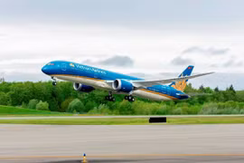 Nhiều chuyến bay của hãng hàng không Vietnam Airlines đi châu Âu bị lùi giờ khai thác. (Ảnh: Vietnam Airlines)