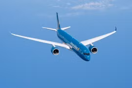 Đội máy bay A350 được Vietnam Airlines triển khai cung cấp dịch vụ wifi từ ngày 10/10 tới. (Ảnh: Trang Trịnh/Vietnam+)
