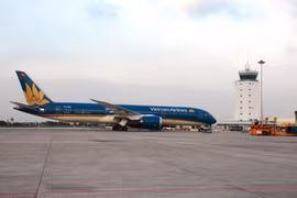 Máy bay của hãng hàng không Vietnam Airlines. (Ảnh: Việt Hùng/Vietnam+)