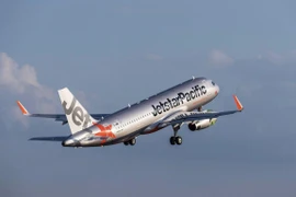 Máy bay của hãng hàng không Jetstar Pacific. (Ảnh: Tiến Sỹ)